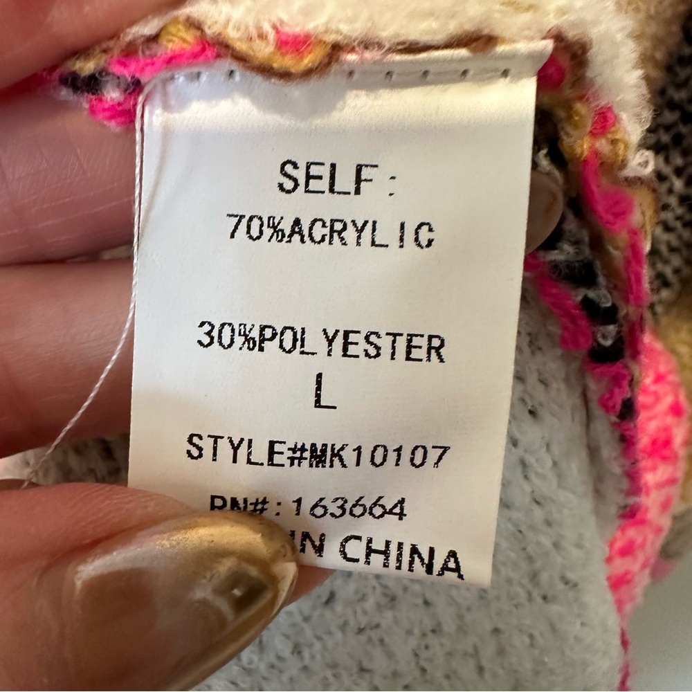 Mazik Pink and Gray Women's Cardigan - Picture 7 of 11